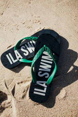 Men's Sig on Smith x HAYN x ILA Swim Slippers - Black/Green